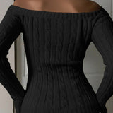 Slim Fit Off Shoulder Sweater