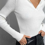 Slim Fit Polo Knit Sweater