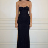 Strapless Backless Mermaid Maxi Dress