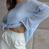 Lightweight Hollow Knit Sweater