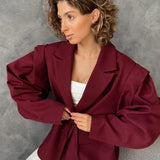 Long Sleeve Lace-up Office Blazer