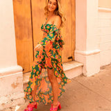 Blue Demon Eye High Waist Two Piece Set