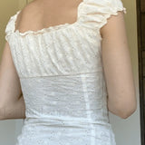 Broidered Lace Crop Blouse