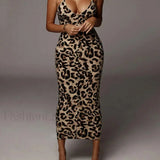 Button-Detail High-Slit Midi Dress