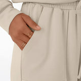 Chic Pocketed Drawstring Solid Casual Two Piece Set