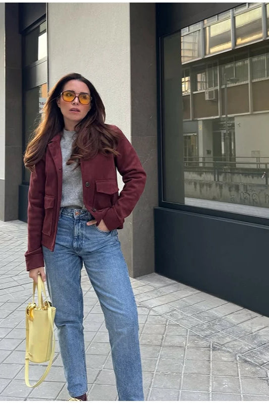 Vintage Suede Pocket Jacket