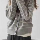 Colorblock Striped Casual Sweater