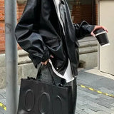 PU Leather Oversized Biker Jacket