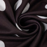 Polka Dot U-Neck Ruffled Bodycon Maxi Dress