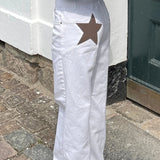 Star Print Loose Wide Leg Jeans