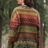 Distressed Geometric Knit Sweater