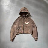 Embroidered Patch Loose Hoodie