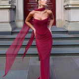 Bandeau High Waist Bodycon Skirt Set