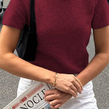 Casual Short Sleeve Pullover Sweater
