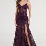 Sequin V-Neck Elegant Long Evening Party Dress