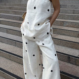 Cotton Polka Dot Tank Two Pieces Set
