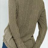 Loose Fit Knit V Neck Sweater