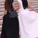 Solid Sleeveless Ruched Waist Elegant Dress