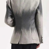 Irregular Button Woolen Blazer