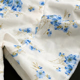 Lace-Up V-Neck Backless Floral Dress