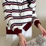 Colorblock Striped Knit Sweater