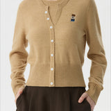 Wool Blend College Style Cardigan