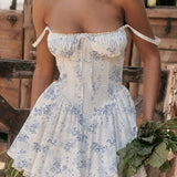 Bow Strap Tunic Floral Dress