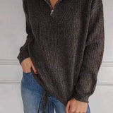 Casual Drawstring Pullover Sweater