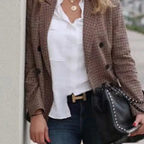 Vintage Plaid Longline Blazer