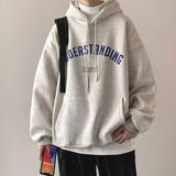 Oversize Letters Loose Hooded Sweatshirt