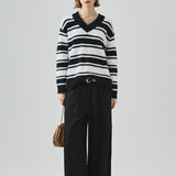 Loose Fit V Neck Knit Sweater