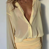 Collared Slim Fit Bodycon Shirt Mini Dress