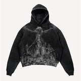 Graphic Print Oversized Hoodie