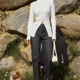 Fitted Button Up Knit Sweater