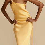 Satin One Shoulder Bodycon Formal Dress