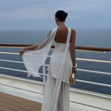 Elegant Strapless Sleeveless Maxi Dress