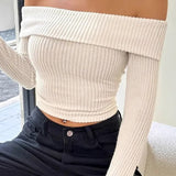 Sexy Off Shoulder Long Sleeve Sweater