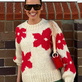 Pullover Floral Detail Sweater
