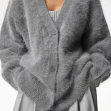 Oversized V-Neck Knit Cardigan