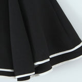 Contrast Bustier Lace-up Back Cocktail Dress