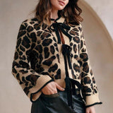 Loose Fit Leopard Print Sweater