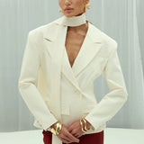 Single Button Lapel Blazer