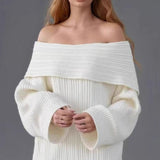 Sexy Off Shoulder Knit Sweater