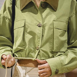 Corduroy Patchwork Safari Jacket