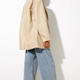 Single-Breasted PU Blazer