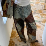 3D Printed Streetwear Baggy Jeans