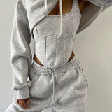 Tank Asymmetrical Hem Three Piece Set