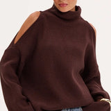 Off Shoulder Turtleneck Sweater