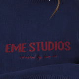 Embroidery Knit Slouchy Pullover Blouse