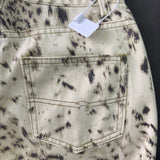 Retro Leopard Straight Baggy Jeans